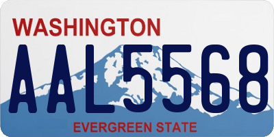 WA license plate AAL5568