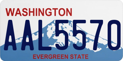 WA license plate AAL5570