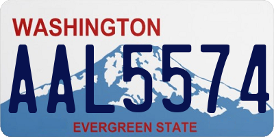 WA license plate AAL5574