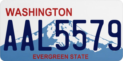 WA license plate AAL5579