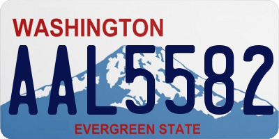 WA license plate AAL5582