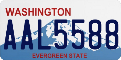 WA license plate AAL5588