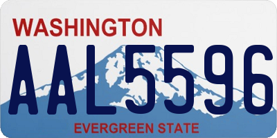 WA license plate AAL5596