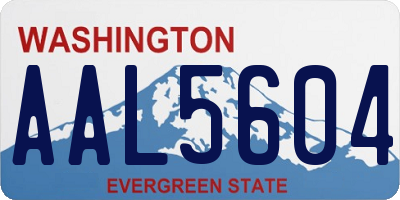 WA license plate AAL5604
