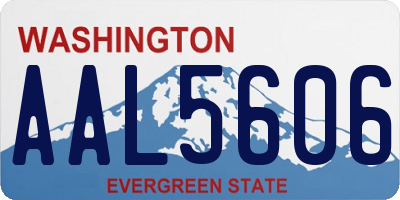 WA license plate AAL5606