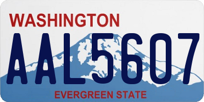 WA license plate AAL5607