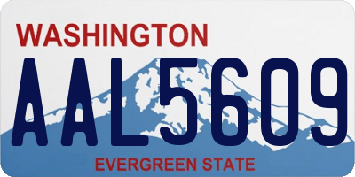 WA license plate AAL5609