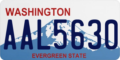 WA license plate AAL5630