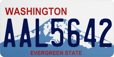 WA license plate AAL5642