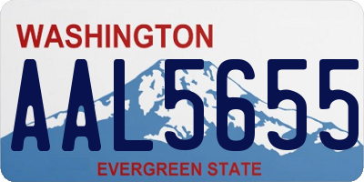 WA license plate AAL5655