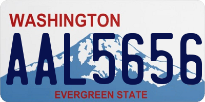 WA license plate AAL5656