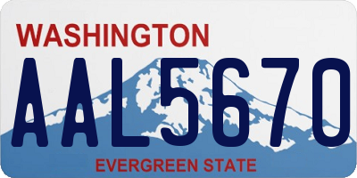 WA license plate AAL5670