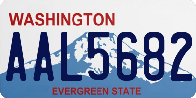 WA license plate AAL5682