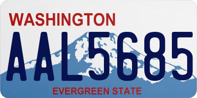 WA license plate AAL5685