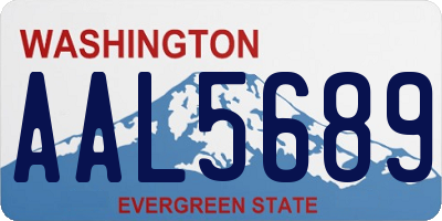 WA license plate AAL5689