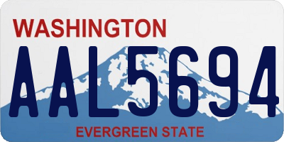 WA license plate AAL5694