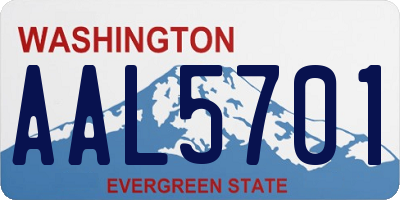 WA license plate AAL5701