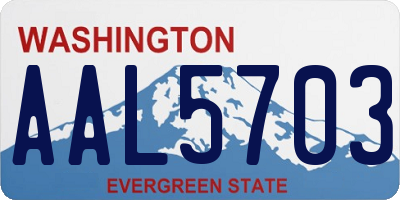 WA license plate AAL5703