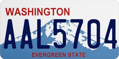 WA license plate AAL5704