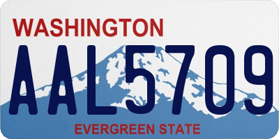 WA license plate AAL5709