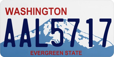 WA license plate AAL5717