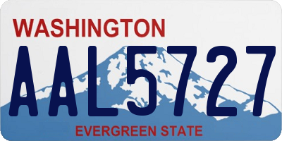 WA license plate AAL5727
