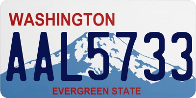 WA license plate AAL5733