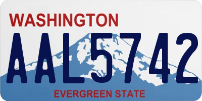 WA license plate AAL5742