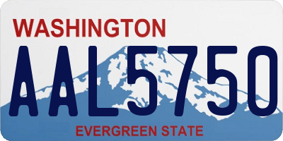 WA license plate AAL5750
