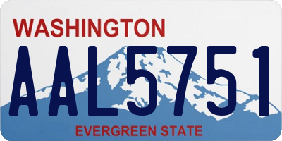 WA license plate AAL5751