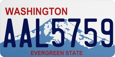 WA license plate AAL5759
