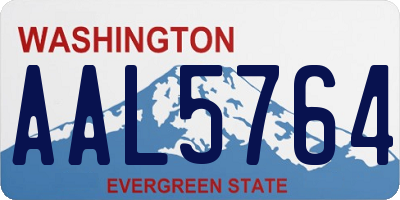 WA license plate AAL5764