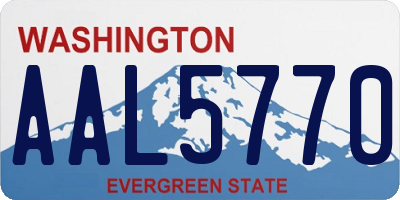 WA license plate AAL5770
