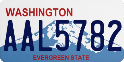 WA license plate AAL5782