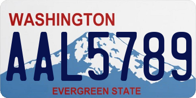 WA license plate AAL5789