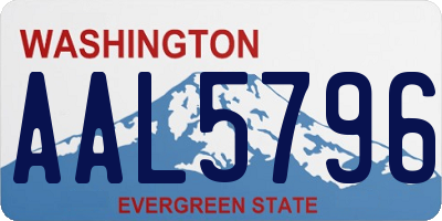 WA license plate AAL5796