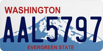 WA license plate AAL5797