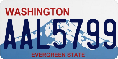 WA license plate AAL5799
