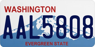 WA license plate AAL5808