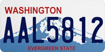 WA license plate AAL5812