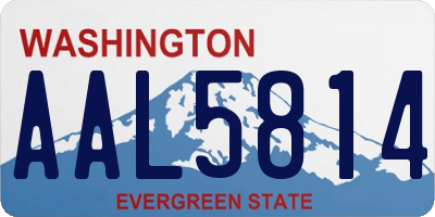 WA license plate AAL5814