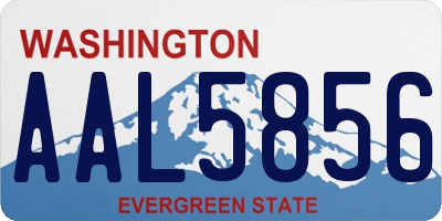 WA license plate AAL5856