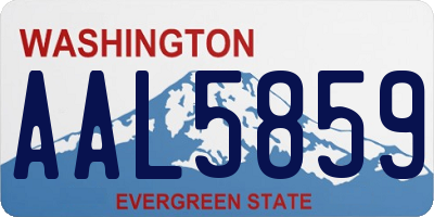 WA license plate AAL5859