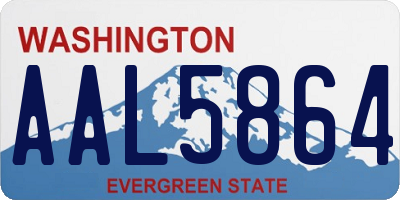 WA license plate AAL5864