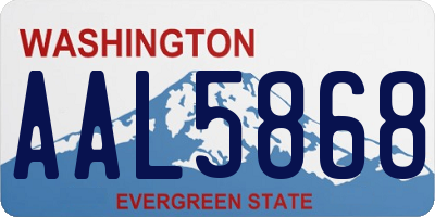 WA license plate AAL5868