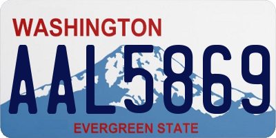 WA license plate AAL5869