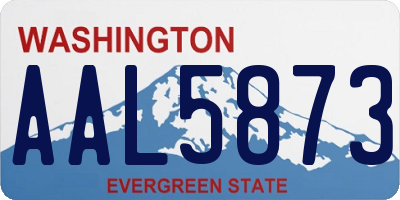 WA license plate AAL5873