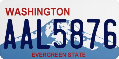 WA license plate AAL5876