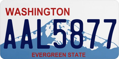 WA license plate AAL5877