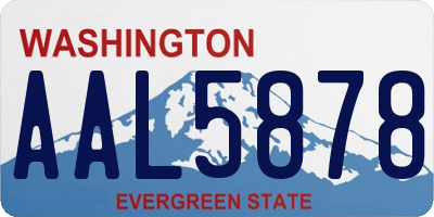 WA license plate AAL5878